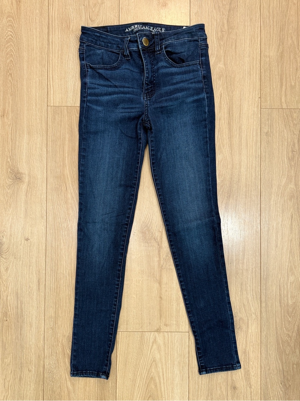 American Eagle Outfitters Dark Indigo High-Rise Skinny Jeans